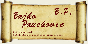 Bajko Paučković vizit kartica